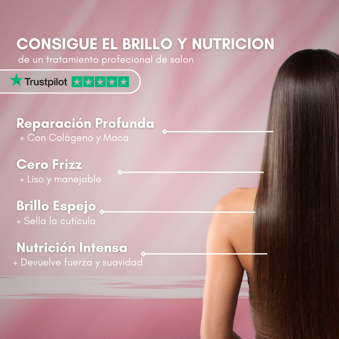 Pack 2x1  Alisado Profesional: Reparación y Brillo Infinito desde el Primer Uso desde casa