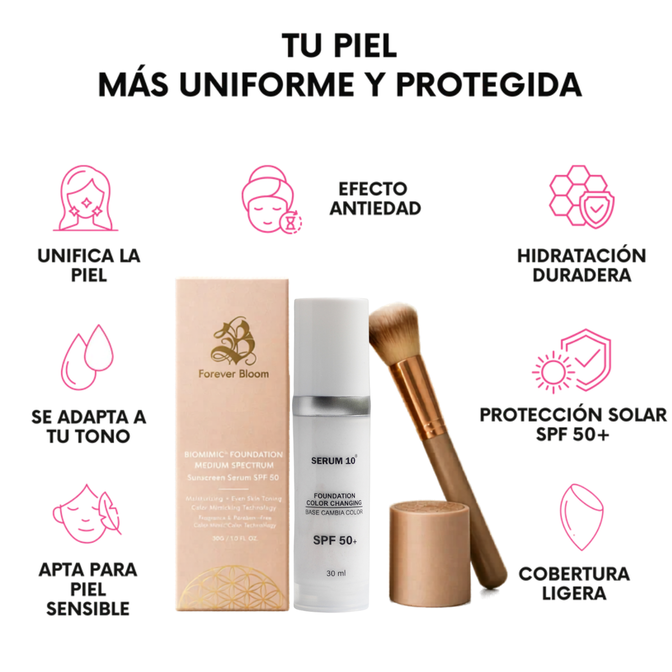 Base 4 en 1 que se adapta a tu tono de piel en Segundos OFERTA ESPECIAL
